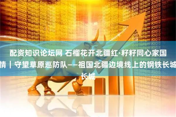 配资知识论坛网 石榴花开北疆红·籽籽同心家国情｜守望草原巡防队——祖国北疆边境线上的钢铁长城